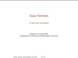 Newton's Mathematical Physics