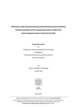 Mechanistic Study of Physicochemical and Biochemical Processes