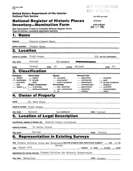 National Register of Historic Places Inventory—Nomination Form 1