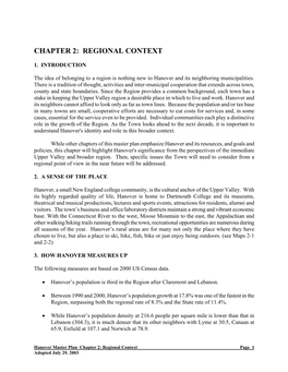 Chapter 2: Regional Context