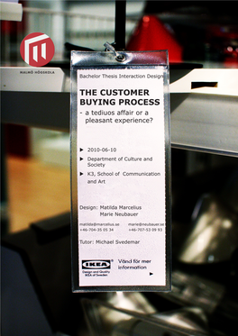 THE CUSTOMER BUYING PROCESS - a Tediuos Affair Or a Pleasant Experience?
