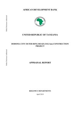 African Development Bank United Republic of Tanzania