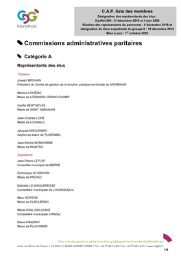 Commissions Administratives Paritaires