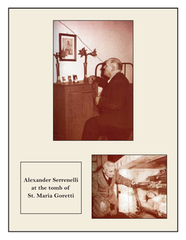 Alexander Serrenelli at the Tomb of St. Maria Goretti