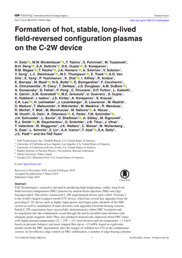 Formation of Hot, Stable, Long-Lived Field-Reversed Configuration Plasmas on the C-2W Device