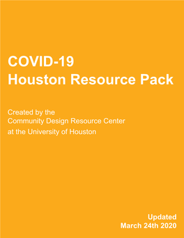 COVID-19 Houston Resource Pack