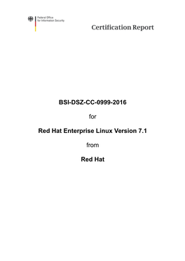 Certification Report BSI-DSZ-CC-0999-2016