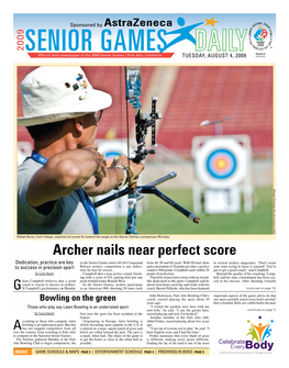 Archer Nails Near Perfect Score Dedication, Practice Are Key in the Senior Games Men’S 60-64 Compound from 40, 50 and 60 Yards