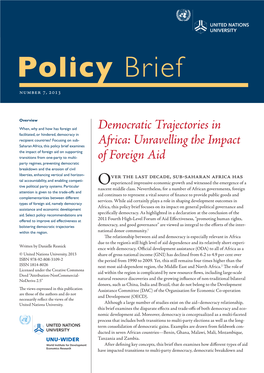 Democratic Trajectories in Africa: Unravelling the Impact of Foreign Aid 3