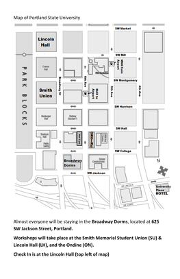 Map of Portland State University Almost Everyone Will Be Staying In