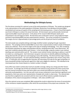 Methodology for Ethiopia Survey