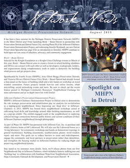 Spotlight on MHPN in Detroit