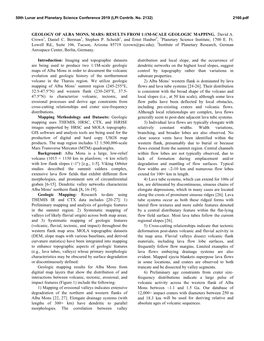 Geology of Alba Mons, Mars: Results from 1:1M-Scale Geologic Mapping