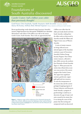 Gawler Craton: Half a Billion Years Older Than Previously Thought!