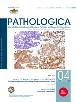 Italian Division of the International Academy of Pathology Journal Of