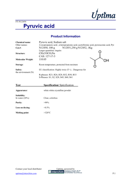 Pyruvic Acid