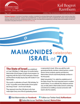 Israel 70 Maimonides