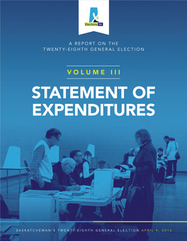 Volume III • Statement of Expenditures • 1