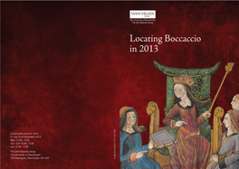 Locating Boccaccio in 2013