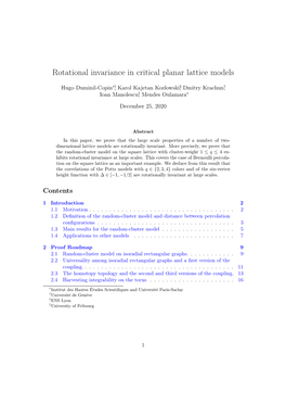 Rotational Invariance in Critical Planar Lattice Models
