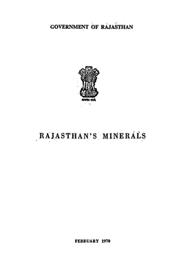 Rajasthan's Minerals