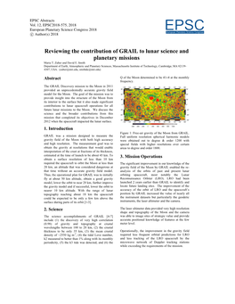 Reviewing the Contribution of GRAIL to Lunar Science and Planetary Missions Maria T