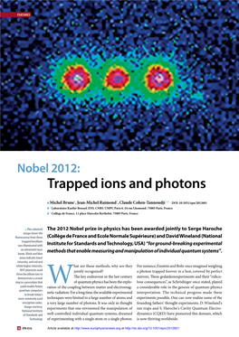 Nobel 2012: Trapped Ions and Photons