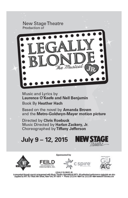 Legally Blonde Jr Playbill