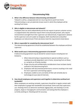 Telecommuting Faqs