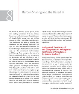 Burden Sharing and the Haredim