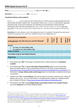 NIDA Modified ASSIST (Pdf)