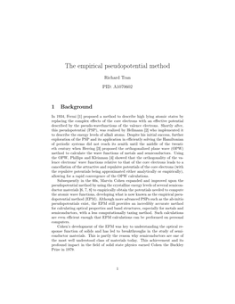 The Empirical Pseudopotential Method