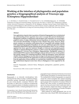 Working at the Interface of Phylogenetics and Population