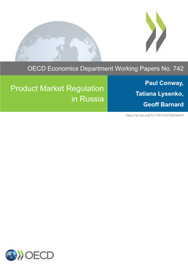Product Market Regulation in Russia