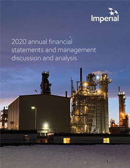 2020 Annual Financial Statements and Management Discussion and Analysis Cover Photo: Strathcona Refinery’S Cogeneration Unit, Completed in 2020