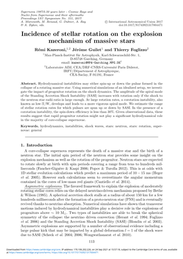 Incidence of Stellar Rotation on the Explosion Mechanism of Massive