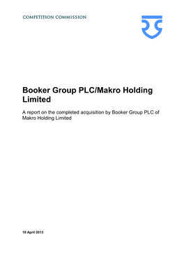 Booker Makro Merger Inquiry Final Report