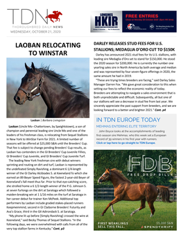 Laoban Relocating to Winstar