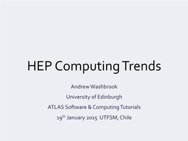 HEP Computing Trends