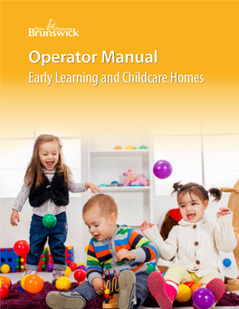 Operator Manual Early Learning and Childcare Homes