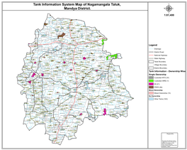 Tank Information System Map of Nagamangala Taluk, Mandya District. Μ 1:81,400 Siddapura