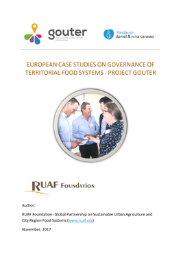 Europeancasestudies Ongovernance of Territorial Foodsystems-Project Gouter