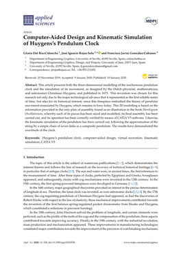 Computer-Aided Design and Kinematic Simulation of Huygens's