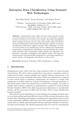 Enterprise Data Classification Using Semantic Web Technologies