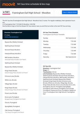 941 Bus Time Schedule & Line Route