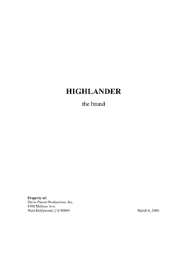 HIGHLANDER Brand