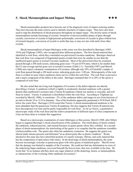 Chapter 5: Shock Metamorphism and Impact Melting