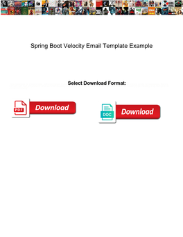 Spring Boot Velocity Email Template Example