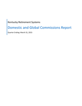 Domestic and Global Commissions Report