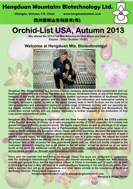 Orchid-List USA Autumn 2013.Pub
